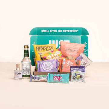 Variant - Aperobox met 9 gezonde snacks en NONA June spirit / Double Dutch tonic